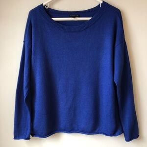 Eileen Fisher Vibrant Blue Crew Neck Sweater